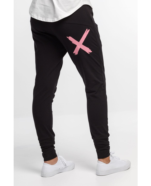 Apartment Pants - Black with Pale Pink X
