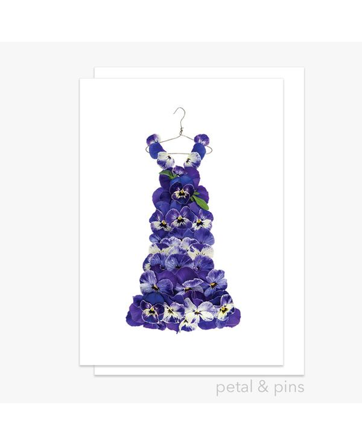 Purple Pansy Dress Card