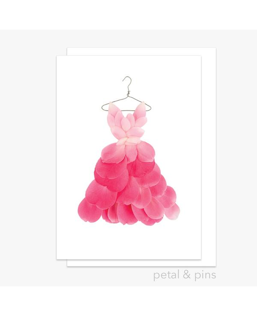 Pink Camellia Dress Card