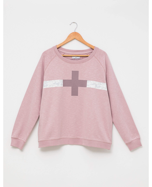 Camo Stripe Cross Sweater