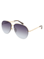 Glide Sunglasses - Champagne Gold/Grey Gradient