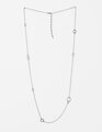 Long Silver Chain Hoops Necklace