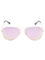 The Commando Sunglasses - Champagne Gold/Pink Mirror