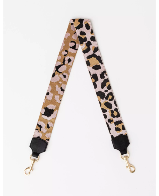Bag Strap - Peach Leopard Luxe