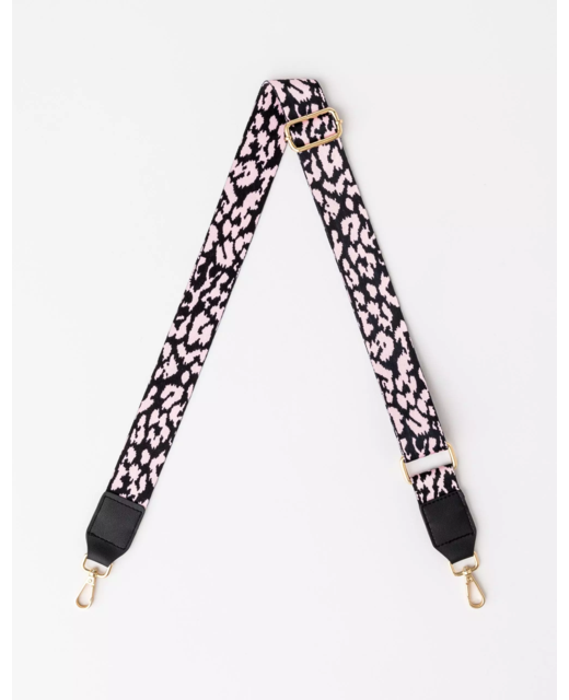 Bag STrap - Pink/Black Cheetah