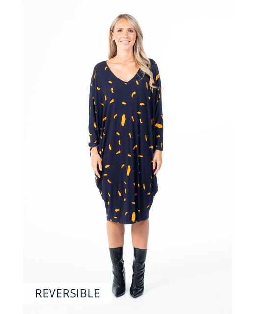 Long Sleeve Miracle Dress - Midnight Jewels