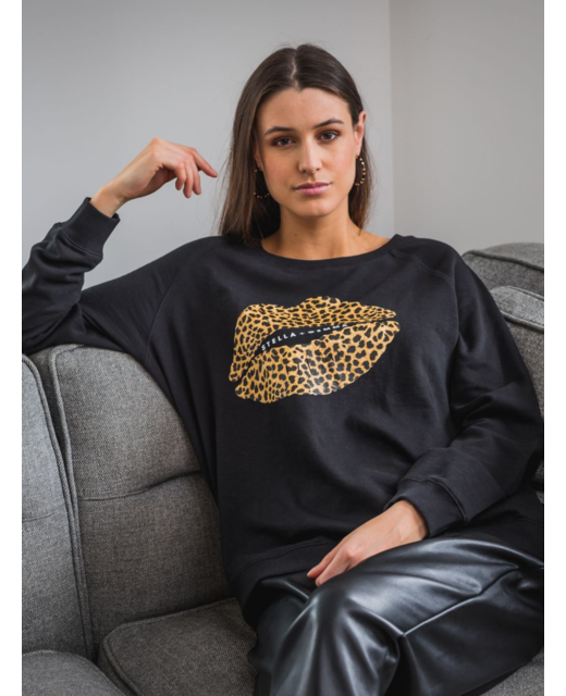 Leopard Lips Sweater