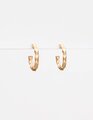 Gold Beaten Hoop Earrings