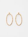 Gold Organic Oval Earrings