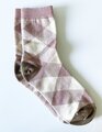 Pink/White Check Socks
