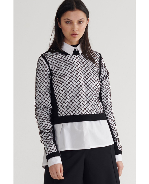 Unlock Cardie - Black Open Mesh