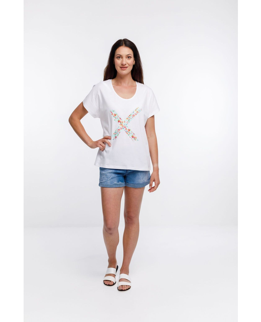 Jack Tee - White with Summer Floral X
