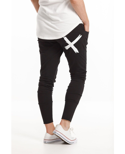 Apartment Pants - Black With White X