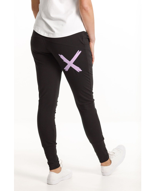 Apartment Pants - Black with Lilac Sorbet X