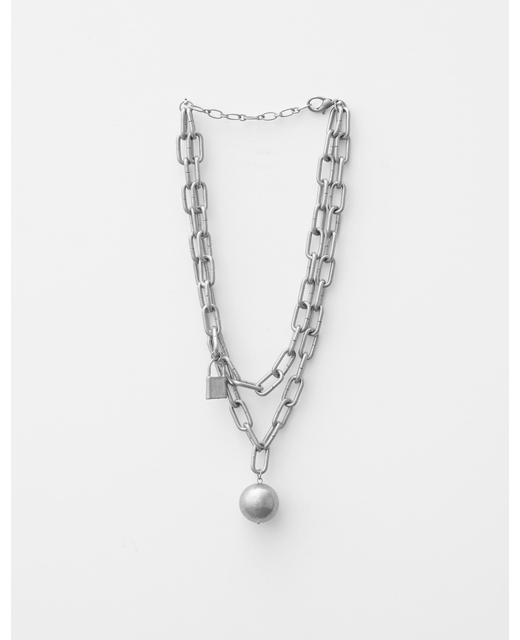 Silver Ball & Chain Necklace