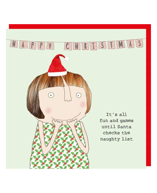 Naughty List Christmas Card 