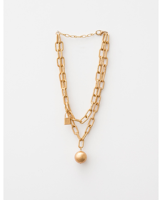 Ball & Chain Gold Necklace