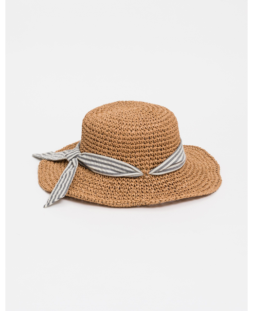 Malta Soft Grey Stripe Hat