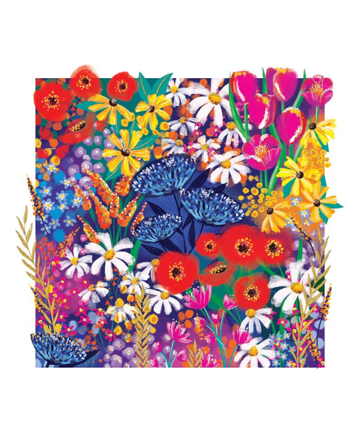 Coloured Flowers Card