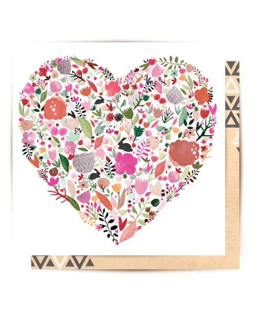 Floral Heart Tag