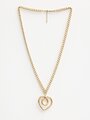 Gold Chunky Infinity Heart Necklace