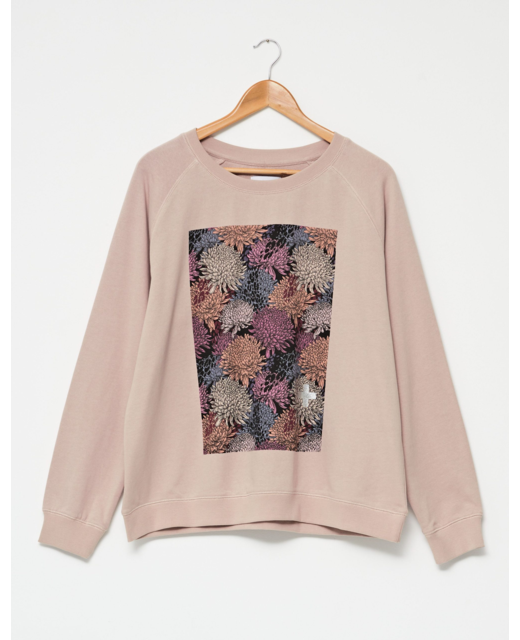 Mushroom Floral Square Sweater