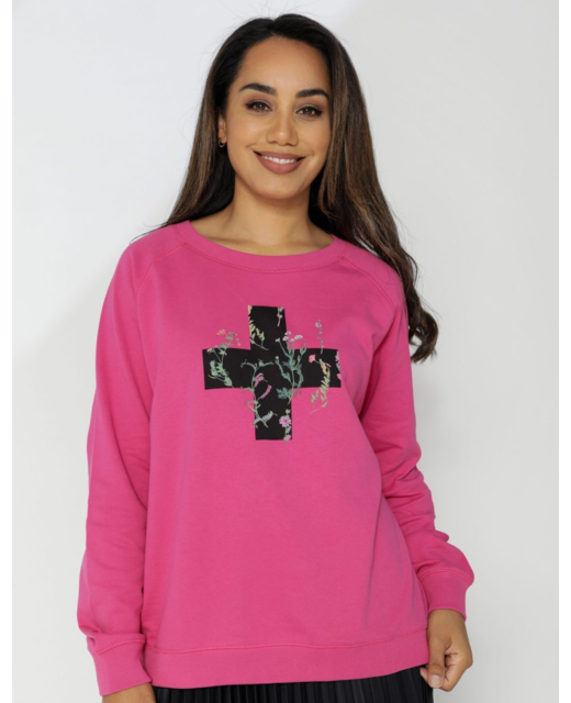 Azalea Floral Cross Sweatshirt