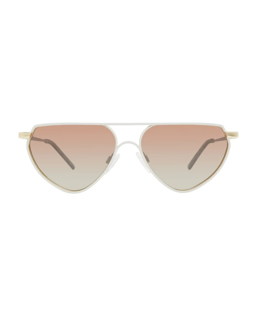 The Pixie Sunglasses - White/Gold