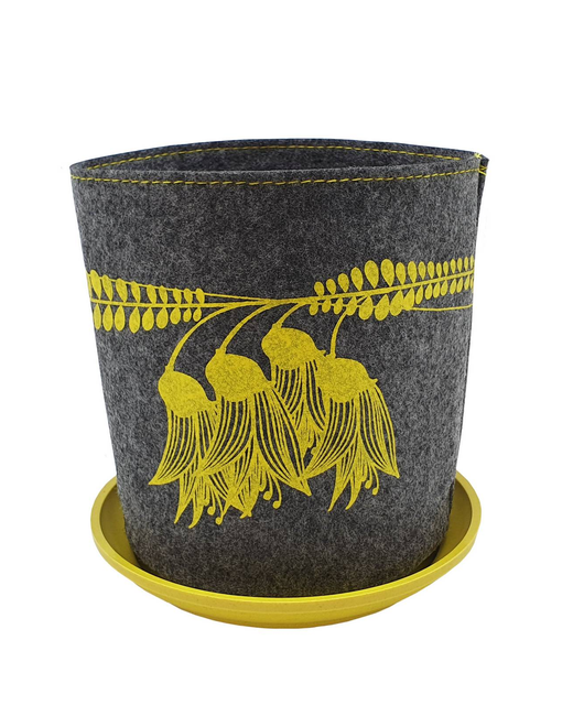 Kowhai Yellow on Mid Grey Small Grow Bag