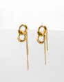 Chunky & Fine Chain Gold Earrings