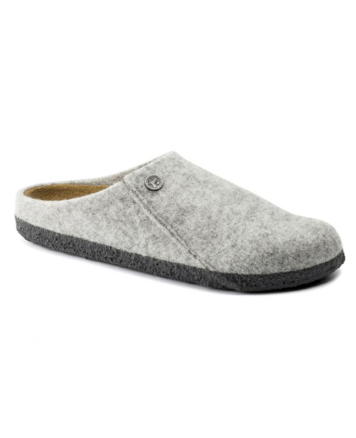 Birkenstock Zermatt Wool Felt Narrow Slip On - Light Grey