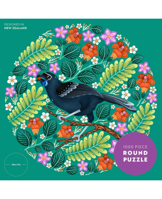 North Island Kokako Round 1000pc Puzzle