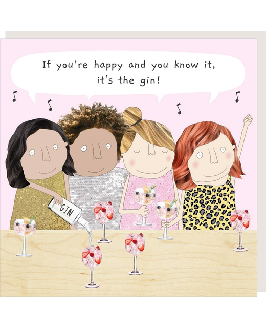 Rosie Made a Thing Happy Gin Card