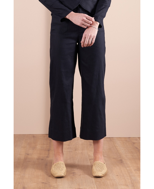 Wide Leg Patch Pocket Trousers