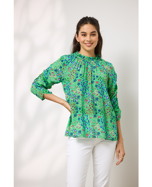 Duo Melody Ruched Sleeve Top