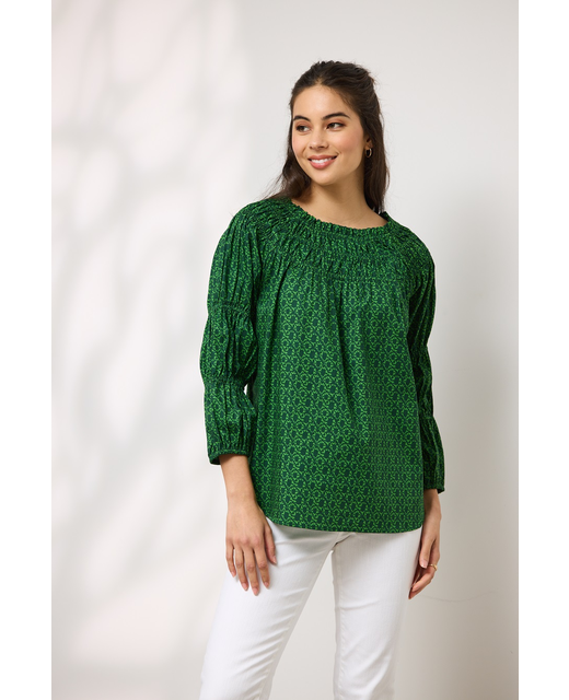 Duo Juno Shirred Top