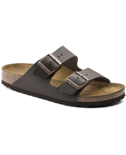 Birkenstock Arizona Smooth Leather Regular Sandal - Dark Brown