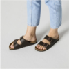 Birkenstock Arizona Smooth Leather Regular Sandal - Dark Brown