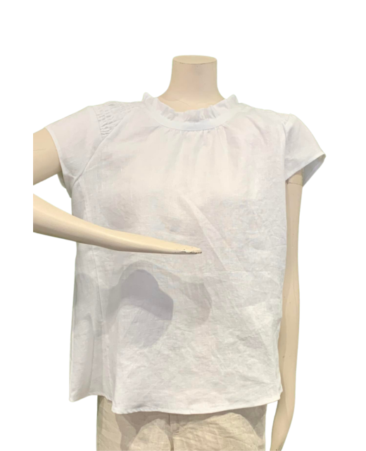 Oh3 Rouched Swing Hem Top