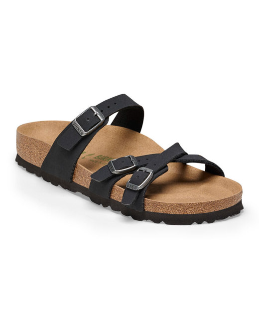 Birkenstock Franca Birkibuc Vegan Regular Sandals - Black