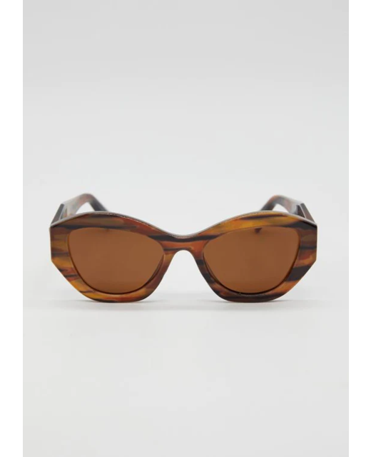 Stella + Gemma Thea Sunglasses - Zebra Brown