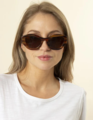 Stella + Gemma Thea Sunglasses - Zebra Brown