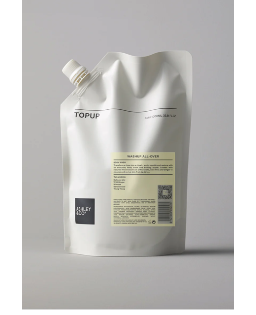 Ashley & Co Topup Washup All-Over 1L - Tui & Kahili