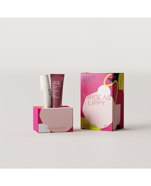 Ashley & Co Twice As Lippy Gift Set - Lip Punch & Tint Me Red Radish