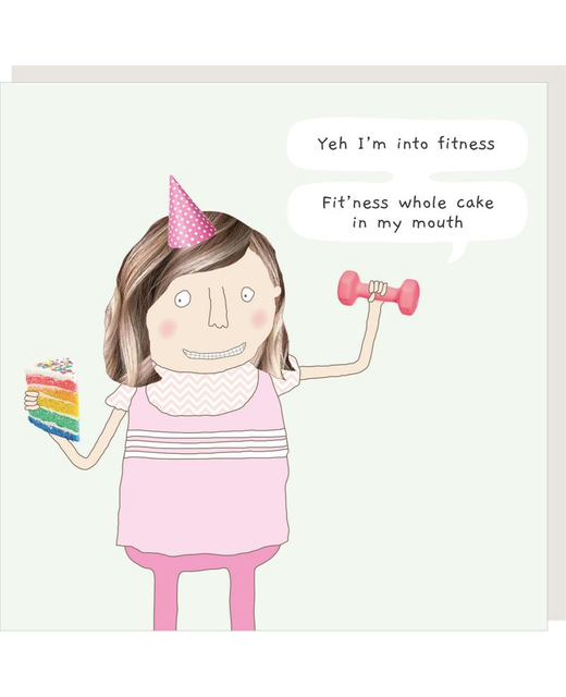Rosie Made a Thing Fitness Cake Card