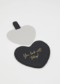 Stella + Gemma Heart Compact Mirror - Black