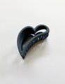 Stella + Gemma Hair Claw - Matt Dark Blue Heart