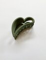 Stella + Gemma Hair Claw - Matt Green Heart