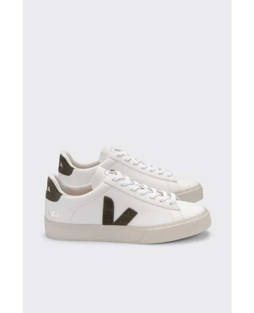 Veja Campo Chromefree Leather Sneaker - White/Khaki