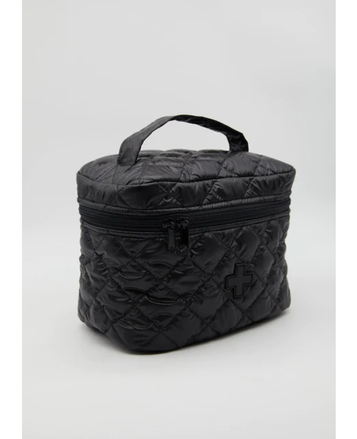 Stella + Gemma Make Up Bag - Black Quilted